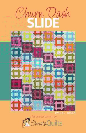 Churn Dash Slide Stitchy Quilt Kit - Fabric & Pattern