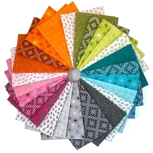 Churn Dash Slide Stitchy Quilt Kit - Fabric & Pattern