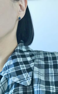 Image 6 of Victorian Blue Sapphire Cabochon Earring