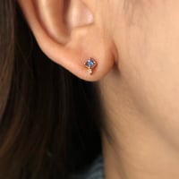 Image 4 of Mini Blue Sapphire Stud