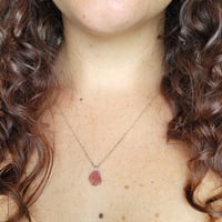 Image 2 of Pink Ruby Necklace | Silver