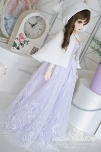 Image 1 of LIMITED - "Ice Queen" lace gown with a cloak for MNF/PetiteMarionette girls