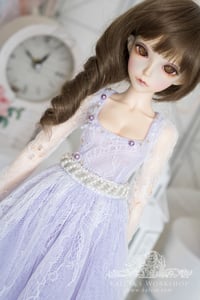 Image 3 of LIMITED - "Ice Queen" lace gown with a cloak for MNF/PetiteMarionette girls