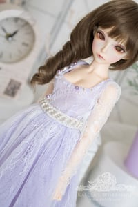 Image 4 of LIMITED - "Ice Queen" lace gown with a cloak for MNF/PetiteMarionette girls