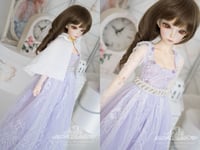 Image 5 of LIMITED - "Ice Queen" lace gown with a cloak for MNF/PetiteMarionette girls