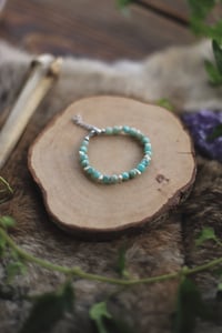 Image 1 of Bracciale con ossa di volpe -amazzonite- 