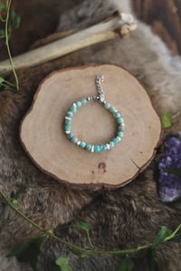 Image 3 of Bracciale con ossa di volpe -amazzonite- 