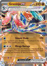 Greninja ex - 106/167 - SV06: Twilight Masquerade - Near Mint