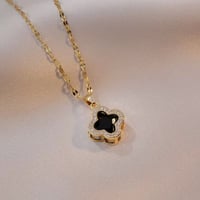 waterproof 18k gold plated shiny diamond black cover pendant necklace stainless