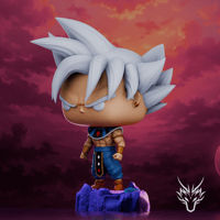 Image 2 of GOD OF DESTRUCTION GOKU ULTRA INSTINCT DRAGON BALL SUPER CUSTOM FUNKO POP