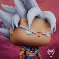Image 3 of GOD OF DESTRUCTION GOKU ULTRA INSTINCT DRAGON BALL SUPER CUSTOM FUNKO POP