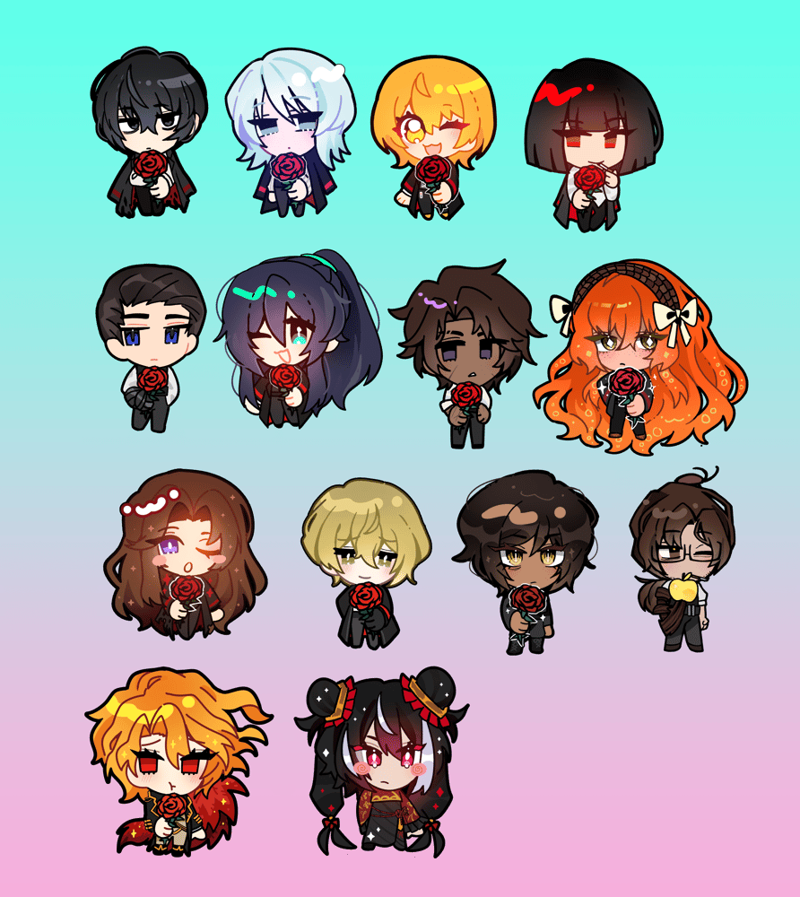 Image of limbus rose charms 2in pre-order CLOSES MAY 31ST