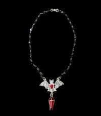 Image 2 of Bat coffin beaded necklace 