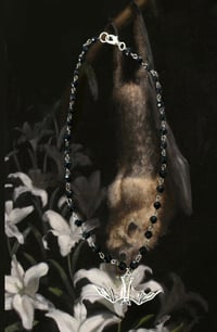 Image 3 of Bat coffin beaded necklace 