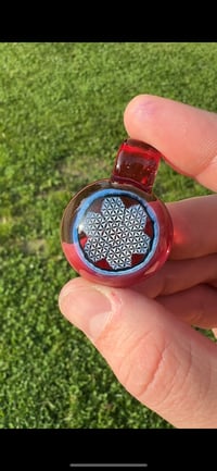 Image of Large round  flower of life pendant 