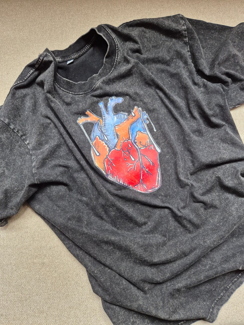 Heart Design T-shirt with Original Art