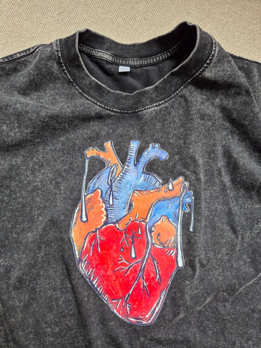 Heart Design T-shirt with Original Art