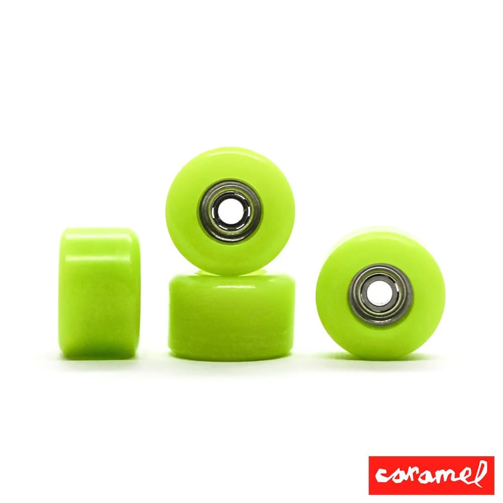 Caramel lime skate shape wheels 7.5mm