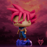Image 2 of GOD OF DESTRUCTION GOKU SSG DRAGON BALL SUPER CUSTOM FUNKO POP