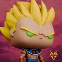 Image 3 of GOD OF DESTRUCTION VEGETA SSJ DRAGON BALL SUPER CUSTOM FUNKO POP