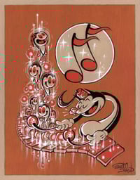 Cat Tjader Original Acrylic on Wood Painting