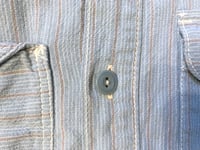 Image 4 of Momotaro Jeans striped cotton work shirt, made in Japan, size 40 (fits M)