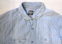 Image 2 of Momotaro Jeans striped cotton work shirt, made in Japan, size 40 (fits M)