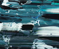 Image 3 of 'Antarctica' - Abstract Palette Knife Acrylic on Canvas Panel, 8x8 Framed