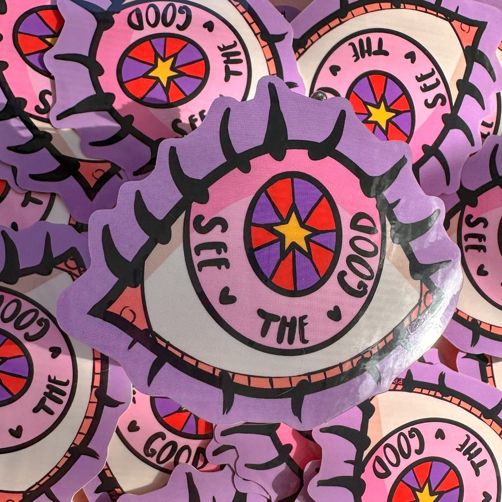 Image of Evil Eye Vinyl Sticker | See the Good
