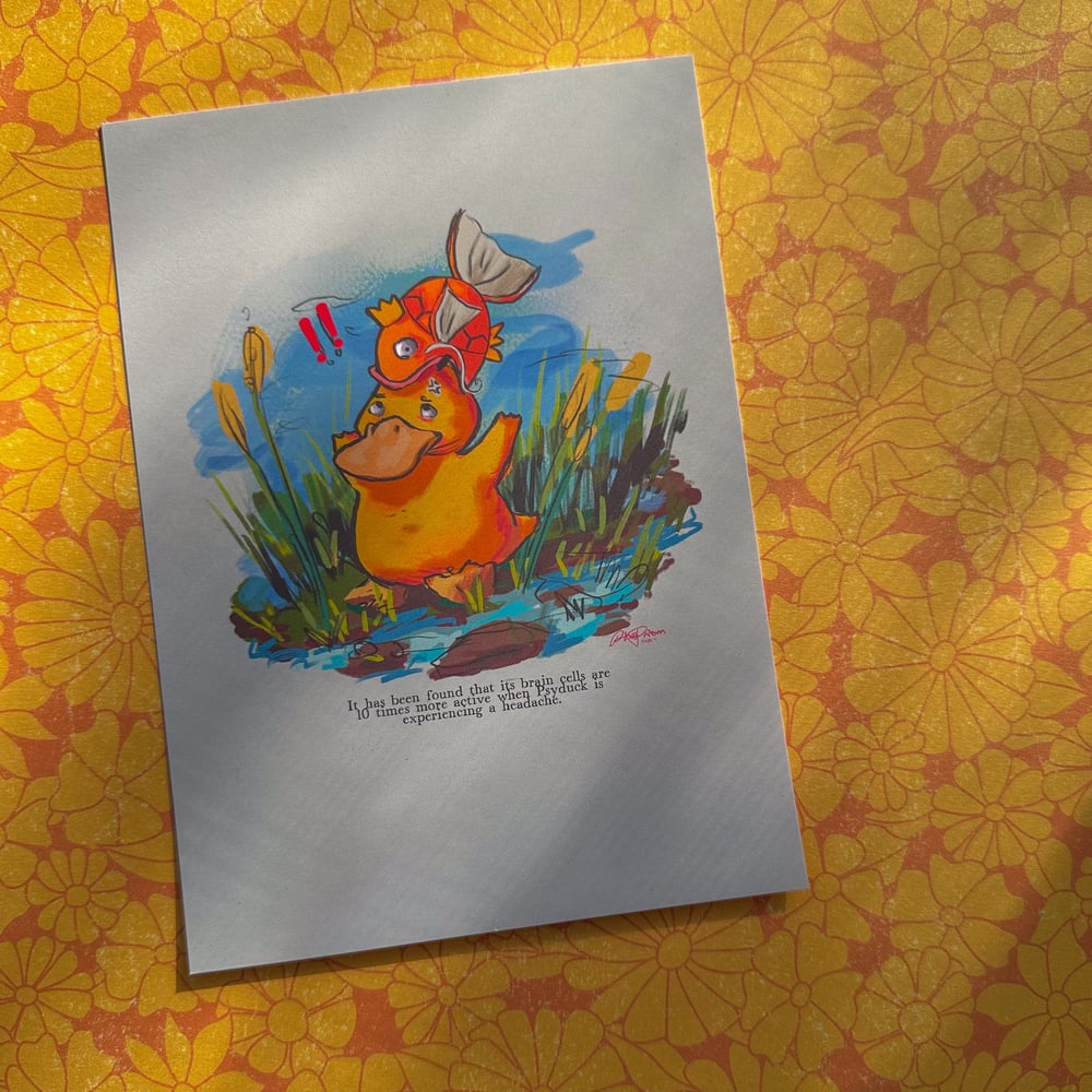 Image of Psyduck's Story | Original Art Print | Pokedex Series