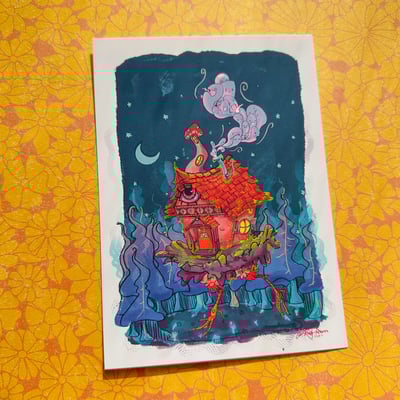 Image of Baba Yaga | Original Art Print | Myths &amp; Legends Series