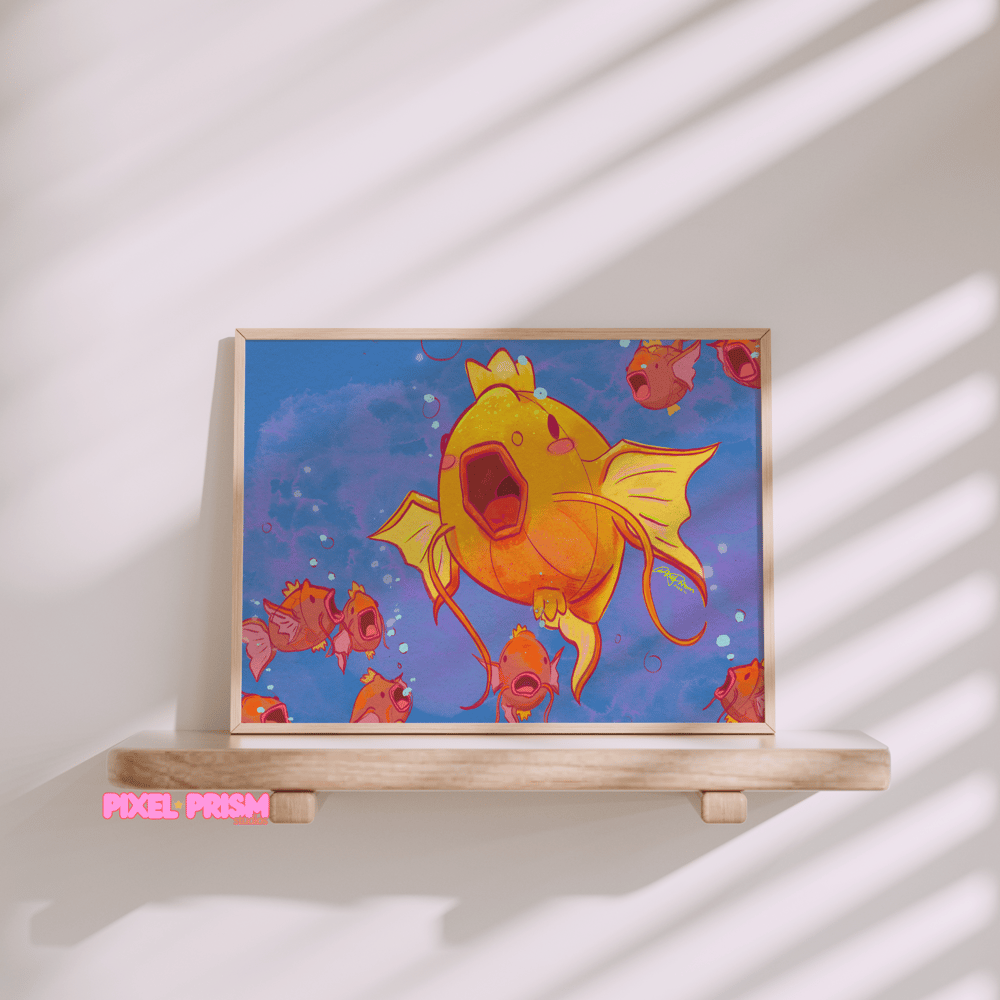 Image of Magikarp's Ascent | Magikarp Original Art Print