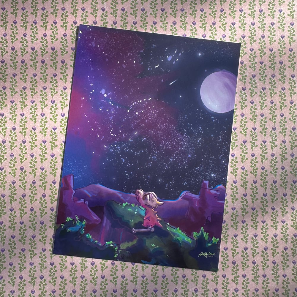 Image of Mourning Cubone | Pokemon Original Art Print | Cubone + Marowak
