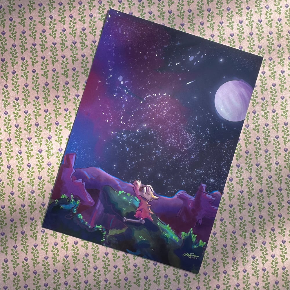 Image of Mourning Cubone | Pokemon Original Art Print | Cubone + Marowak