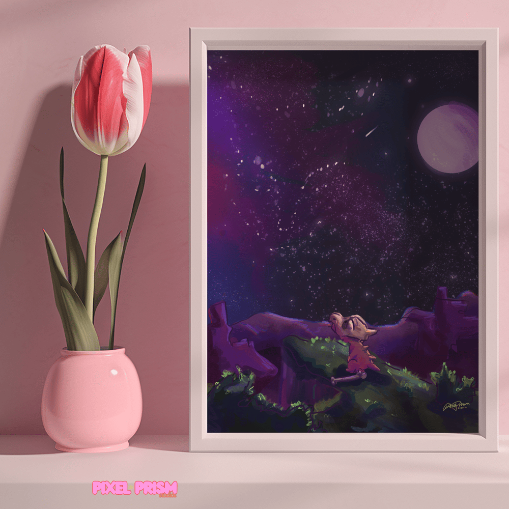 Image of Mourning Cubone | Pokemon Original Art Print | Cubone + Marowak