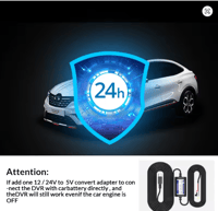 Image 2 of Dash Cam Hardwire Kit 24h Parking Monitoring Blow Down Line 3.5 Meters Mini USB Type-C