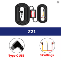Image 1 of Dash Cam Hardwire Kit 24h Parking Monitoring Blow Down Line 3.5 Meters Mini USB Type-C