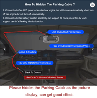 Image 3 of Dash Cam Hardwire Kit 24h Parking Monitoring Blow Down Line 3.5 Meters Mini USB Type-C