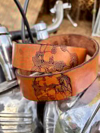 Image 3 of Original Tom Fugle Signed Unicorn Leather Belt 