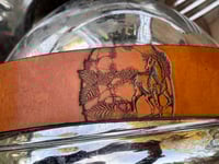 Image 4 of Original Tom Fugle Signed Unicorn Leather Belt 