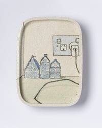 Image of Permanent Residents – ceramic wallplate artwork