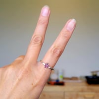 Image 3 of Pink Ruby Ring | | Silver | Prong Setting
