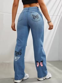 Image 2 of Butterfly Bliss Ripped Jeans 