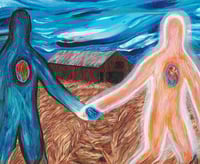 Image 3 of 'Melancholy' - Glowing Shadows Acrylic on Canvas Panel, 8x10 Framed