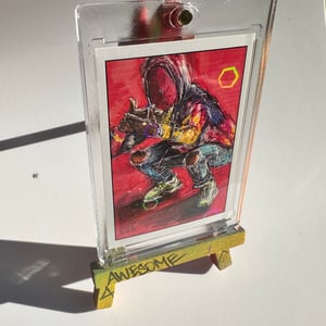 FGIAAG - SENSATIONAL HOLOGRAPHIC CARD & 1 of 1 HAND PAINTED EASEL BUNDLE