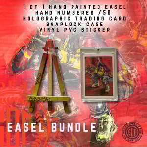 FGIAAG - SENSATIONAL HOLOGRAPHIC CARD & 1 of 1 HAND PAINTED EASEL BUNDLE
