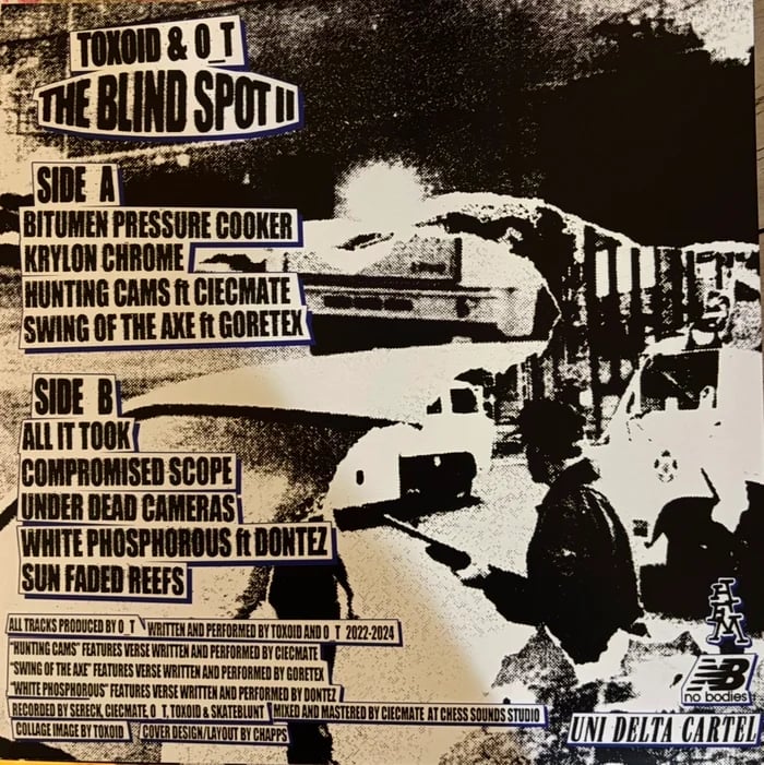 Image of TOXOID X OT - THE BLIND SPOT 2 BLACK 12" VINYL RECORD