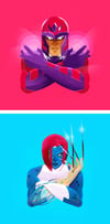 Portrait of Magneto - Prints and Magnets / Portrait of Mystique
