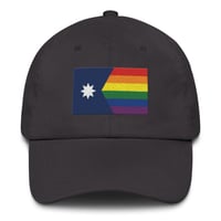 Image 5 of Minnesota Rainbow Pride Flag (6 Stripe) Dad hat