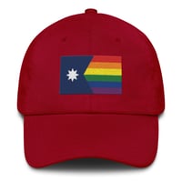 Image 6 of Minnesota Rainbow Pride Flag (6 Stripe) Dad hat